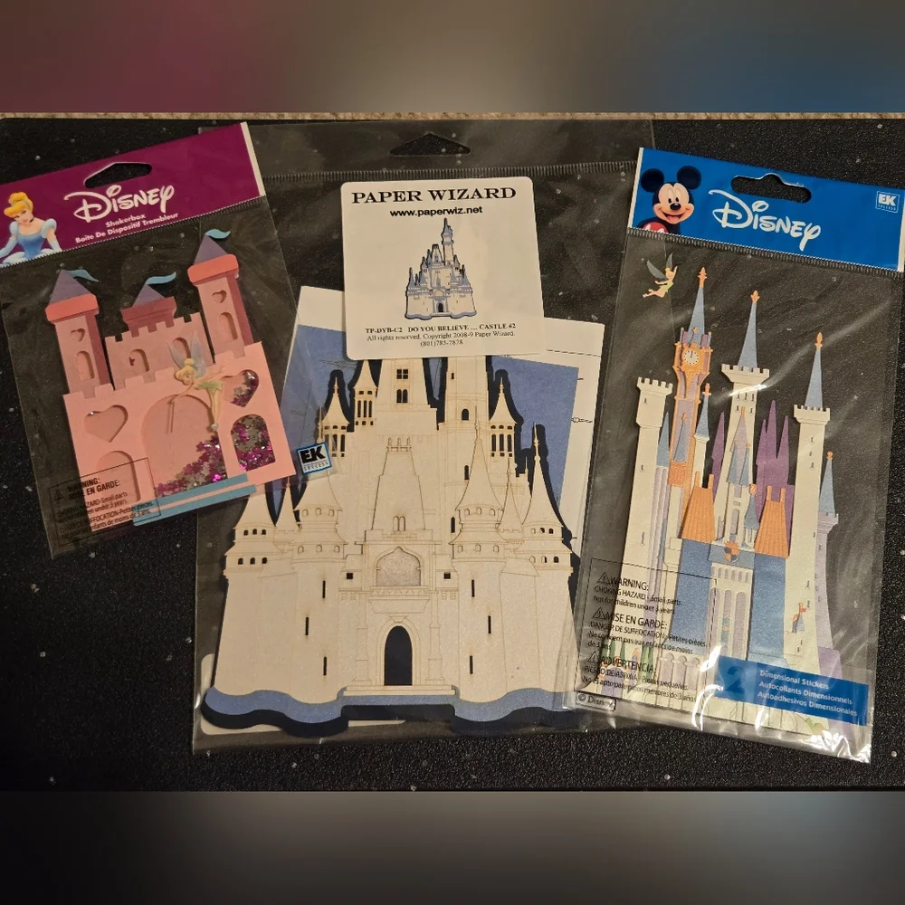 Disney Castle Paper Art Crafts Bundle Of 3
